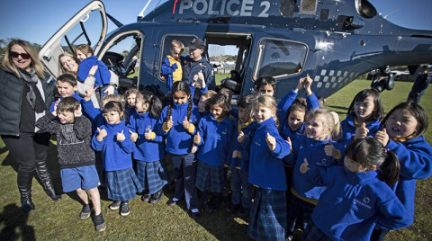 Police Eagle Helicopter Visit